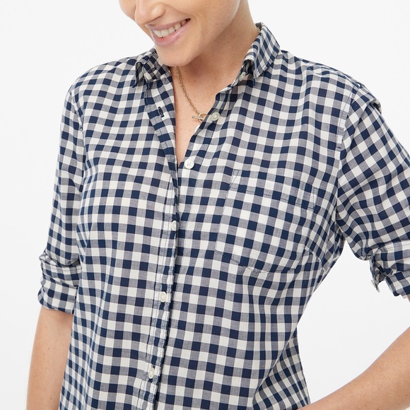 J. Crew Tops - J. Crew navy/white The Perfect Shirt